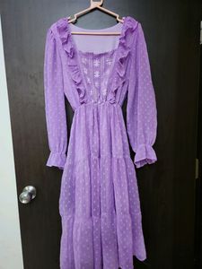 Lavender Colour Dress