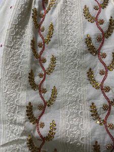 White Dress Material