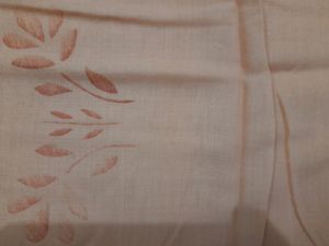 Light Orange Cotton Printed Dupatta