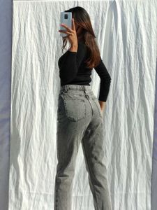 Trendyol Black Wide Leg Jeans Denim