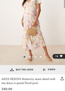 ASOS Maternity Floral Midi Dress