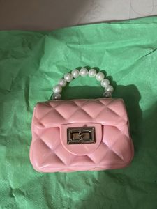 Pink Pearl Handle Bag