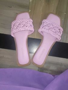 Primark baby pink Woven Slides