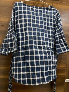 Blue Checked Top