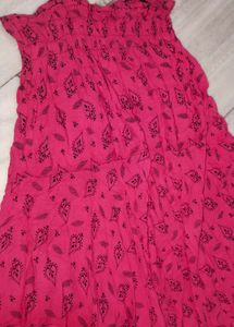 Printed Pink Colour Dress