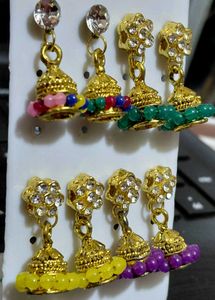 Colorful Jhumka Earring Set