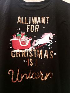 CHRISTMAS SPECIAL BLACK T-SHIRT FOR GIRL&#39;S