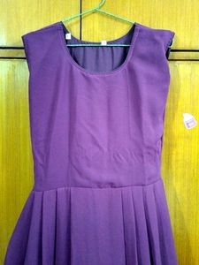 ASYMMETRICAL PURPLE DRESS