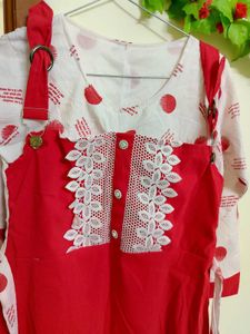 ♥️🤍 Red And White Beautiful Ethentic Top