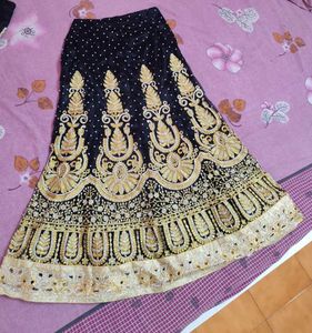 Elegant Black Gold Lehenga