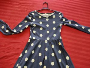 Blue And White Casual Dress For Girls.