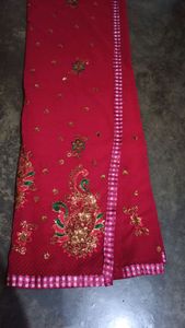 Deep Maroon Saree