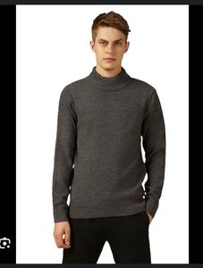 Gray Turtleneck Sweater