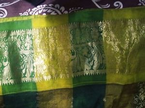 Green Colour Pattu Pavada