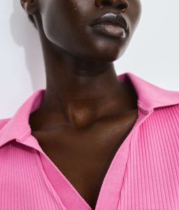 H&amp;M COLLARED CROP TOP