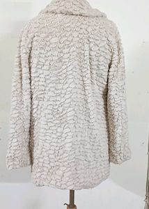 Dorothy Perkins Funnel Neck Faux Fur Textured Coat
