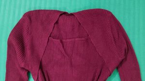 Ribbed Knit Top with Bolero