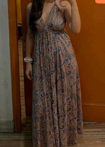 Paisley Halter Maxi Dress