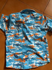 Boys Blue Shirt (front Button)