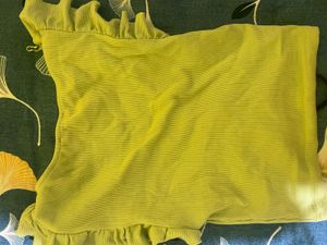 Zara Green Ruffle Top