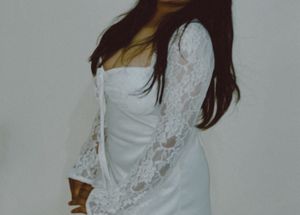 Liana Laced Up White Dress