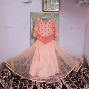Very Beautiful Pich Colour Long Gown