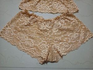 New Bridal Nightwear Bra Brief Set