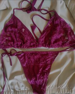 Maroon Lingerie Set