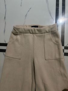 Beige Wide Leg Lounge Pants