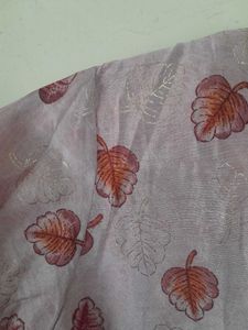 Leaf Print Button-Down Short Kurta