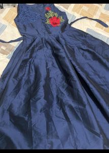 Blue Full-length Frock