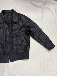 Leather Bomber Jacket