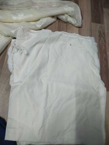 White Saree With Blouse And Peticoat