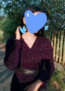 Elegant Purple Midi Dress