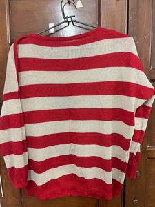 Red Party Top Shimmer