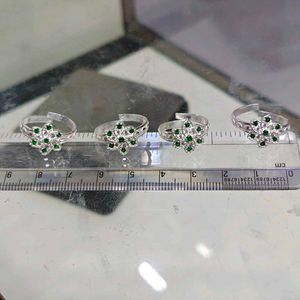 Pure silver toe ring Two Pair