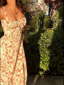 Pink Floral Printed Dress