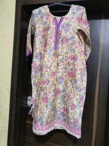 Floral Print Churidar Suit Set