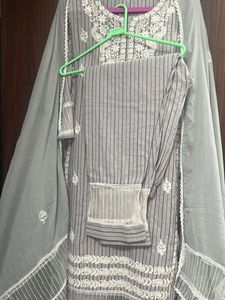 Classy Pure Cotton Grey Kurta Sets