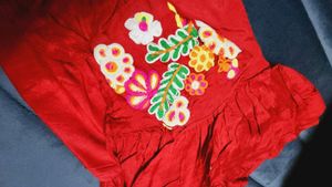 Sangria Embroidery Top