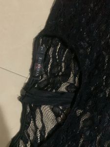 Elegant Black Lace Long Sleeve Dress