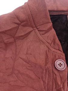 🔥Burgundy Quilted Button Jacket