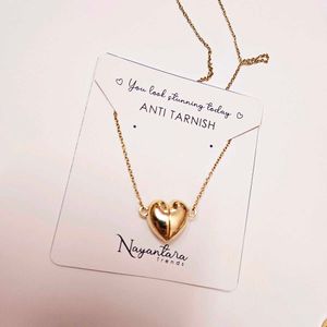 Magnetic Heart Gold Anti-Tarnish Necklace