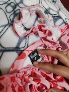 Cute Pink Heart Crop Top