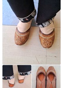 Embroidered Leather Khussa Shoes Jaipuri Juti