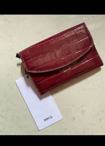 Mango Red Croc Wallet