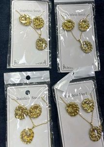 TRENDY ANTITARNISH SS CHAIN PENDANT SET ANY 1@399
