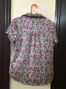Stretchy Soft Satin Short Sleeve Top Bust 36-38