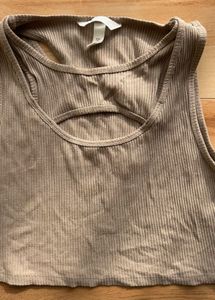 H&amp;M Ribbed Cropped Tank Top