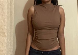 Brown Sleeveless Top